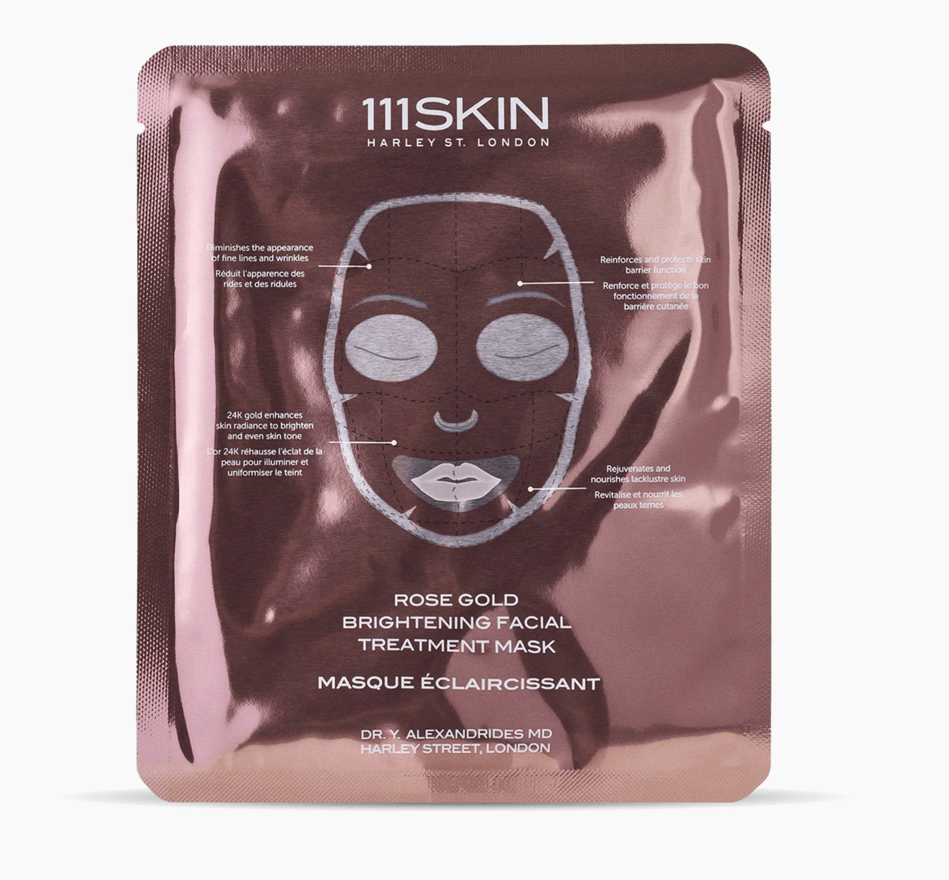 Rose Gold Brightening Facial Treatment Mask (5 Pack)